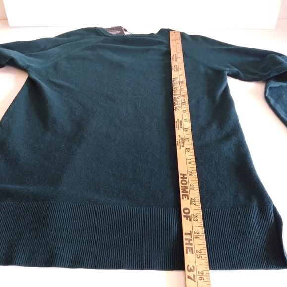 New Bobeau Womens XS V-Neck Sweater Long Sleeve Blue Green Preppy Classic Soft - Picture 12 of 12